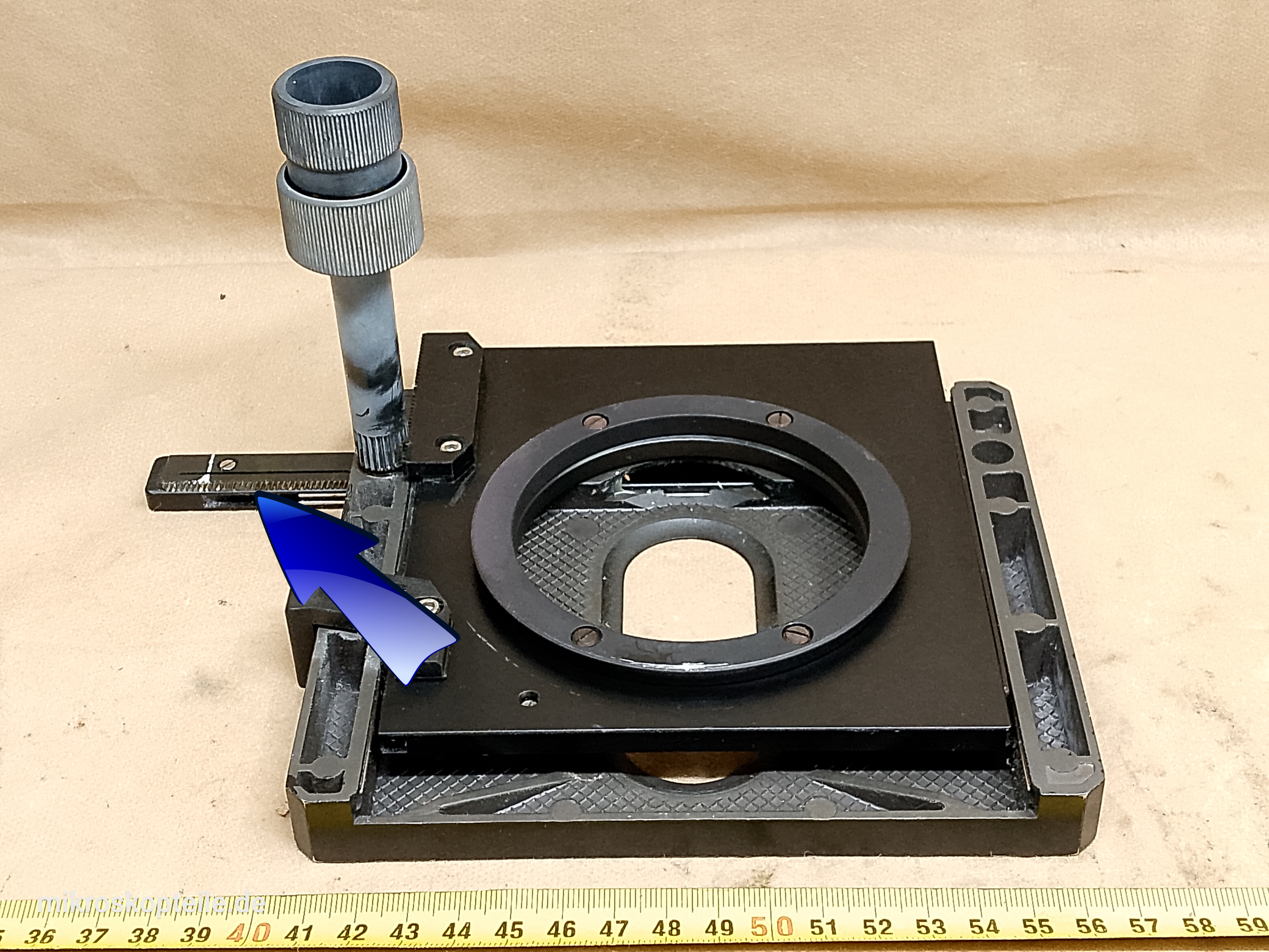 Zeiss Axiolab lange Zahnstange für die Querbewegung des 453510 XY Mikroskoptisches - different 8 view