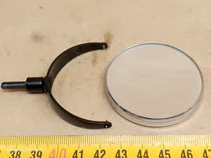 LOMO Biolam / Erudit plane concave 50mm microscope substage mirror with 4mm mounting pin | Bresser Biolam compatible - different 5 view