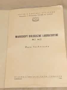 Instrukcja obsługi mikroskopu PZO ML2 - skan 2
