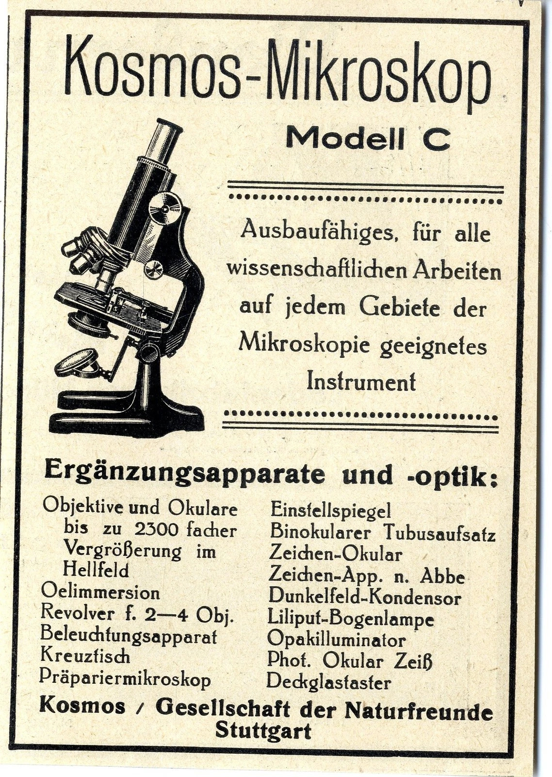 Zdjęcie mikroskopu Kosmos Modell C